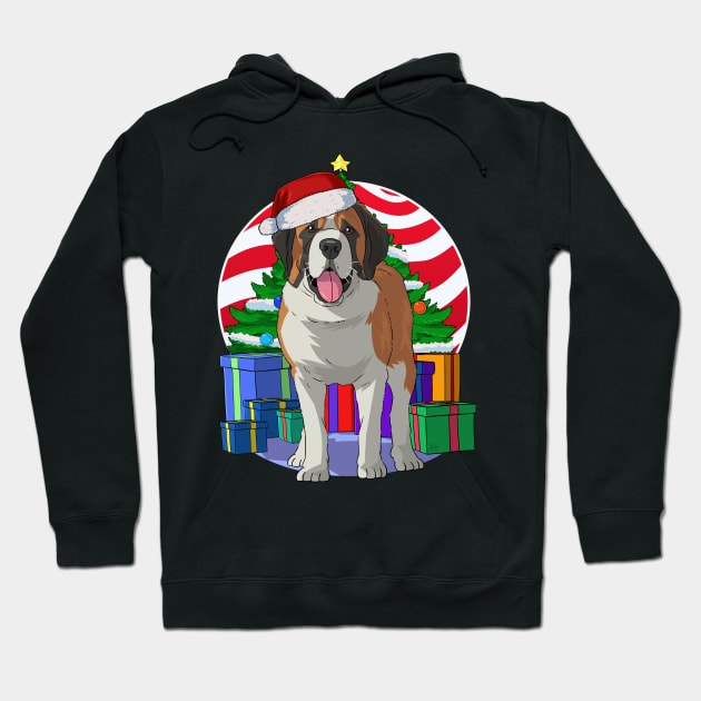 Saint Bernard Dog Christmas Tree Decoration Hoodie by Noseking